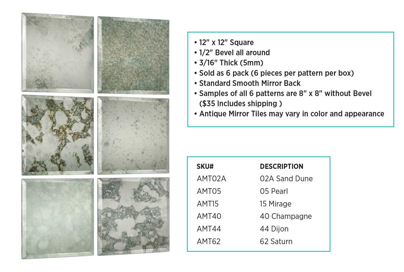 Antique Mirror Tiles
