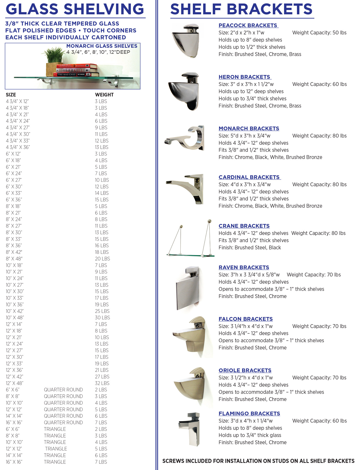 Glass Shelves Spancraft